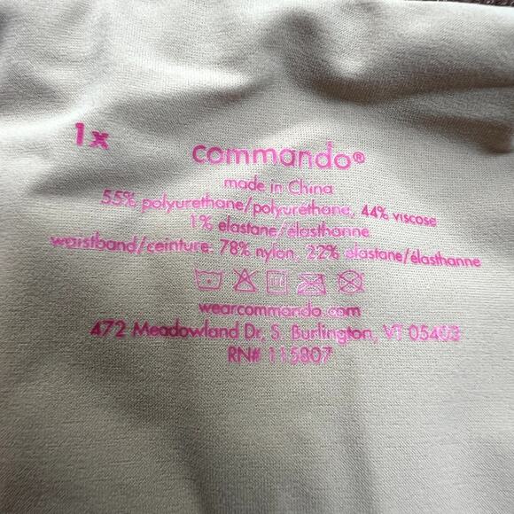 Commando Control Faux Leather Leggings Shape-wear Tummy Control Tan Camel 1X - Picture 4 of 4